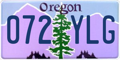 OR license plate 072YLG