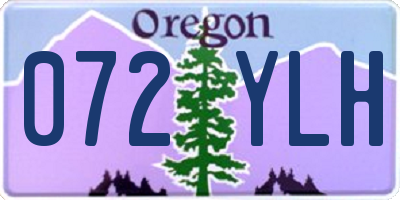 OR license plate 072YLH