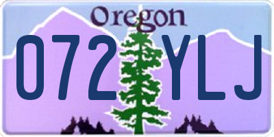 OR license plate 072YLJ