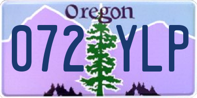 OR license plate 072YLP