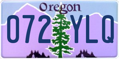 OR license plate 072YLQ
