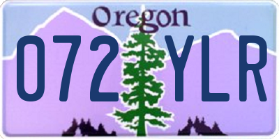 OR license plate 072YLR