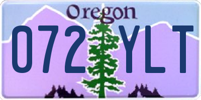 OR license plate 072YLT