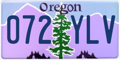 OR license plate 072YLV