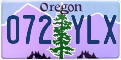 OR license plate 072YLX