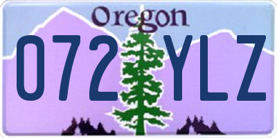 OR license plate 072YLZ