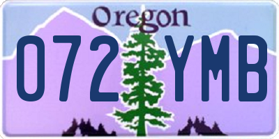 OR license plate 072YMB