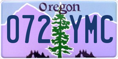OR license plate 072YMC