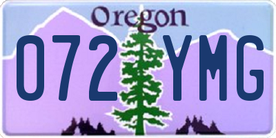 OR license plate 072YMG