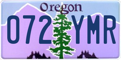 OR license plate 072YMR
