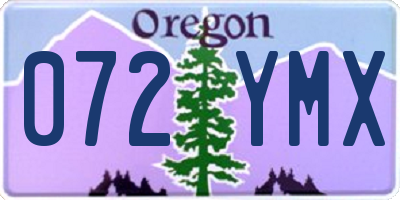 OR license plate 072YMX