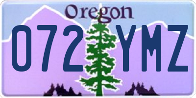OR license plate 072YMZ