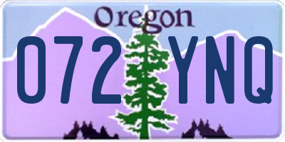 OR license plate 072YNQ