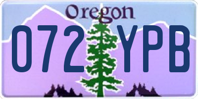 OR license plate 072YPB