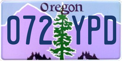 OR license plate 072YPD