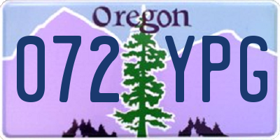 OR license plate 072YPG