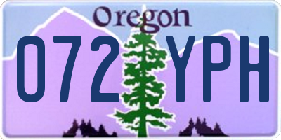 OR license plate 072YPH