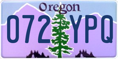 OR license plate 072YPQ