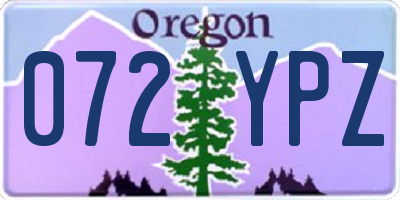 OR license plate 072YPZ