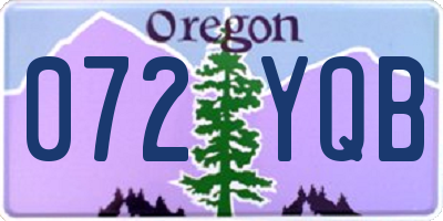 OR license plate 072YQB