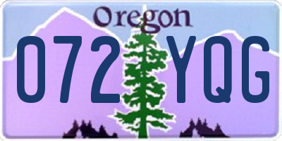 OR license plate 072YQG