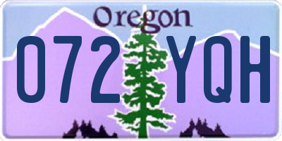 OR license plate 072YQH
