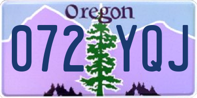 OR license plate 072YQJ