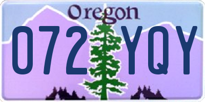 OR license plate 072YQY