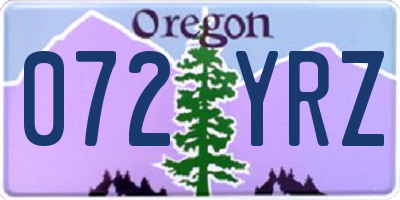 OR license plate 072YRZ