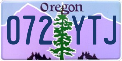 OR license plate 072YTJ