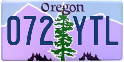 OR license plate 072YTL