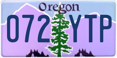 OR license plate 072YTP