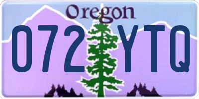 OR license plate 072YTQ