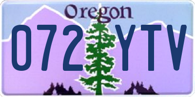 OR license plate 072YTV