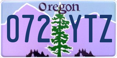 OR license plate 072YTZ