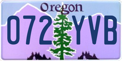 OR license plate 072YVB