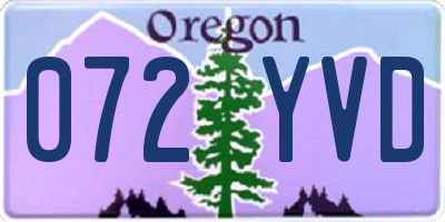 OR license plate 072YVD