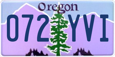 OR license plate 072YVI