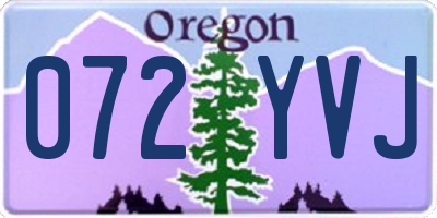 OR license plate 072YVJ