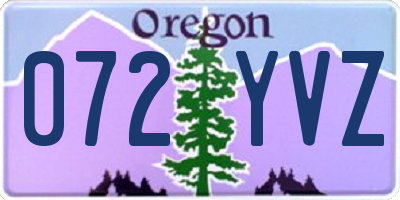 OR license plate 072YVZ