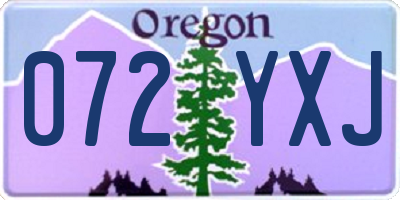 OR license plate 072YXJ