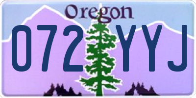 OR license plate 072YYJ