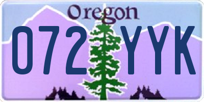 OR license plate 072YYK