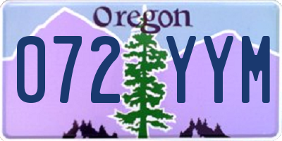 OR license plate 072YYM