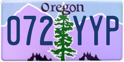 OR license plate 072YYP