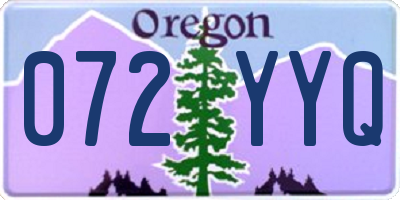 OR license plate 072YYQ