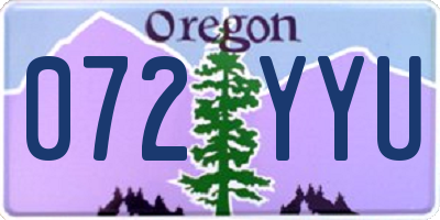 OR license plate 072YYU