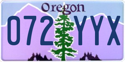 OR license plate 072YYX