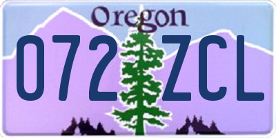 OR license plate 072ZCL