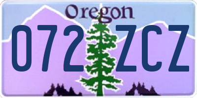 OR license plate 072ZCZ